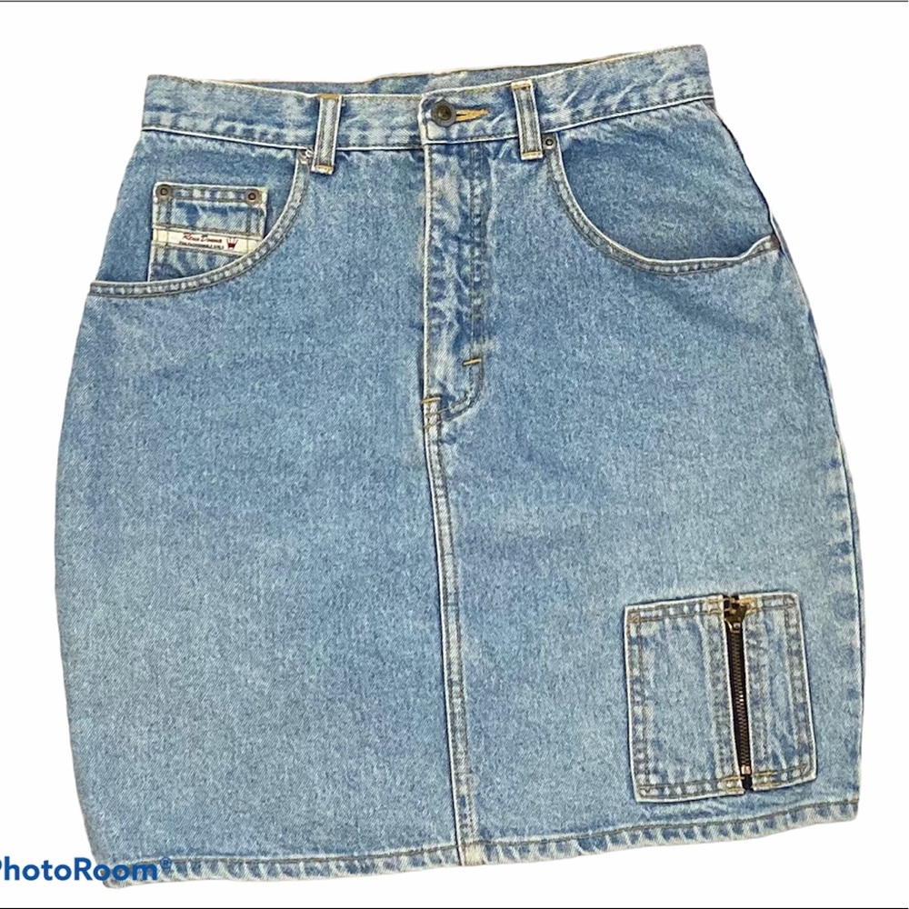 Donna I vintage high waisted denim skirt |
